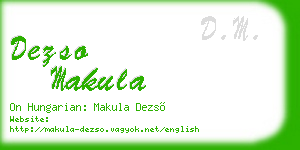 dezso makula business card