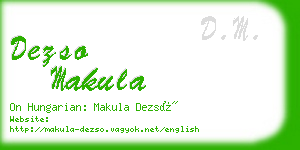 dezso makula business card